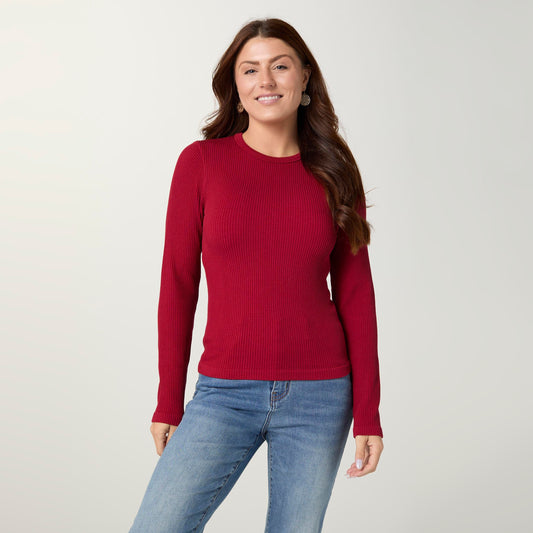 Ultra-Lush Ribbed Crew Top