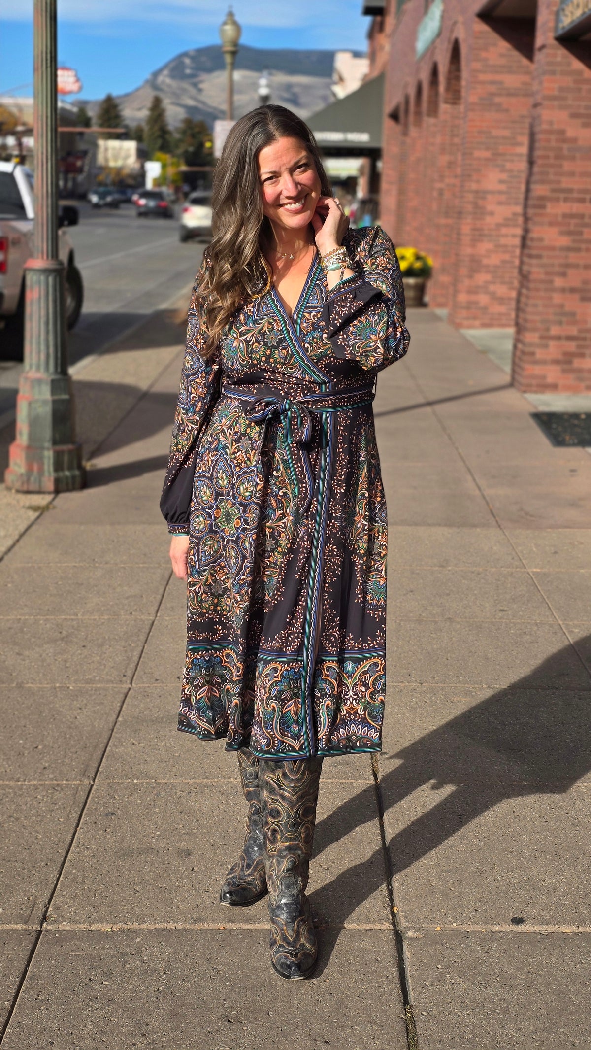 68EL612A Wrap Dress Black