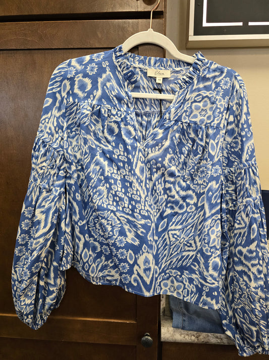 VP11496 Vneck Bubble Blouse