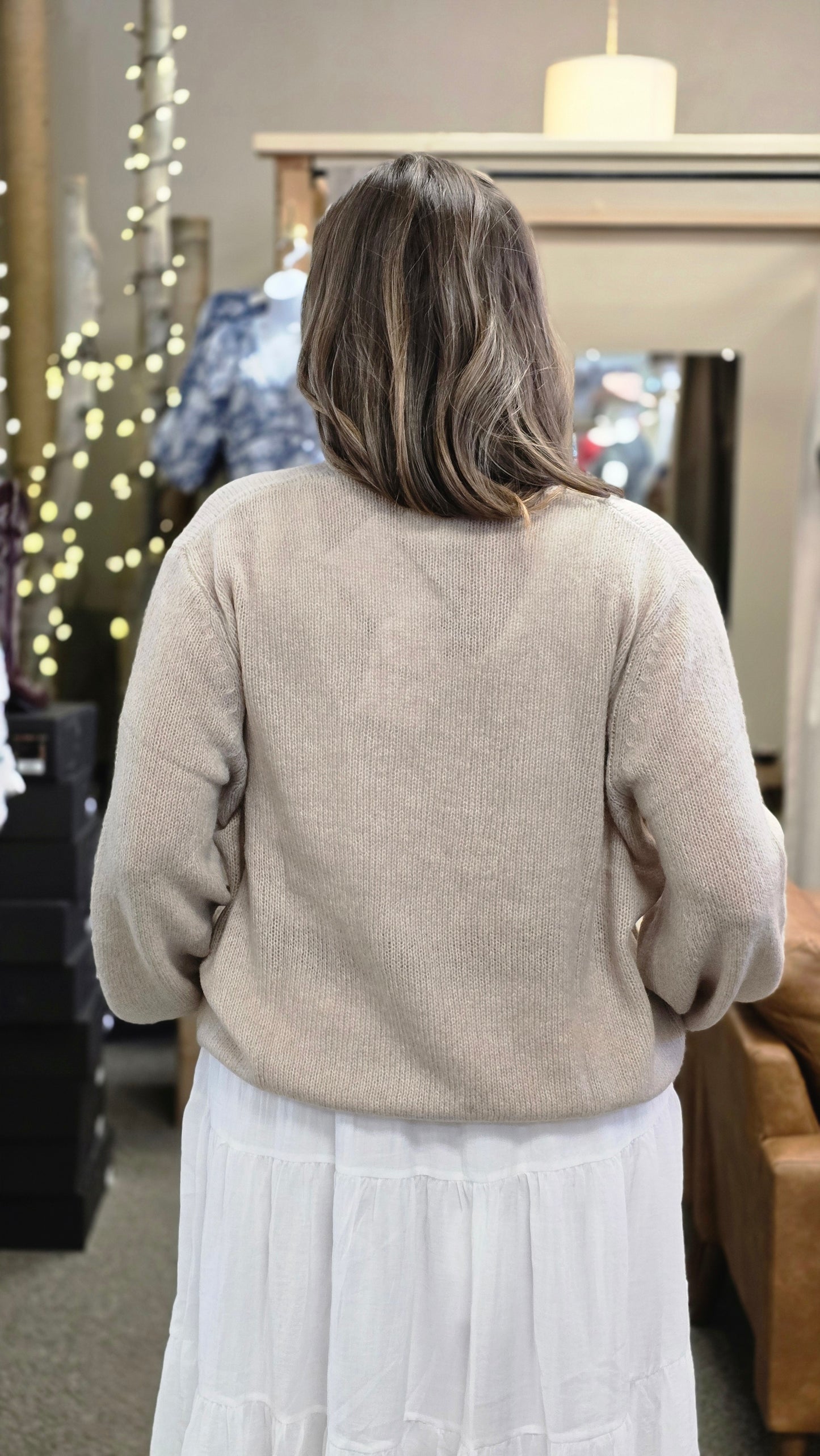 Juniper Ballon Slv Open Cardigan