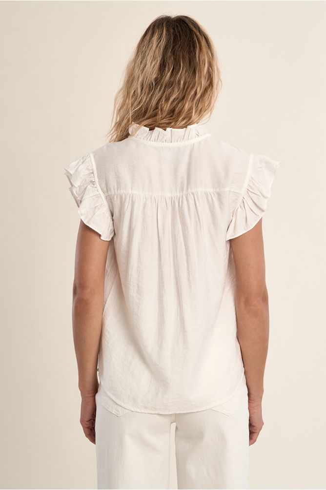 Ruffle Sleeve Blouse