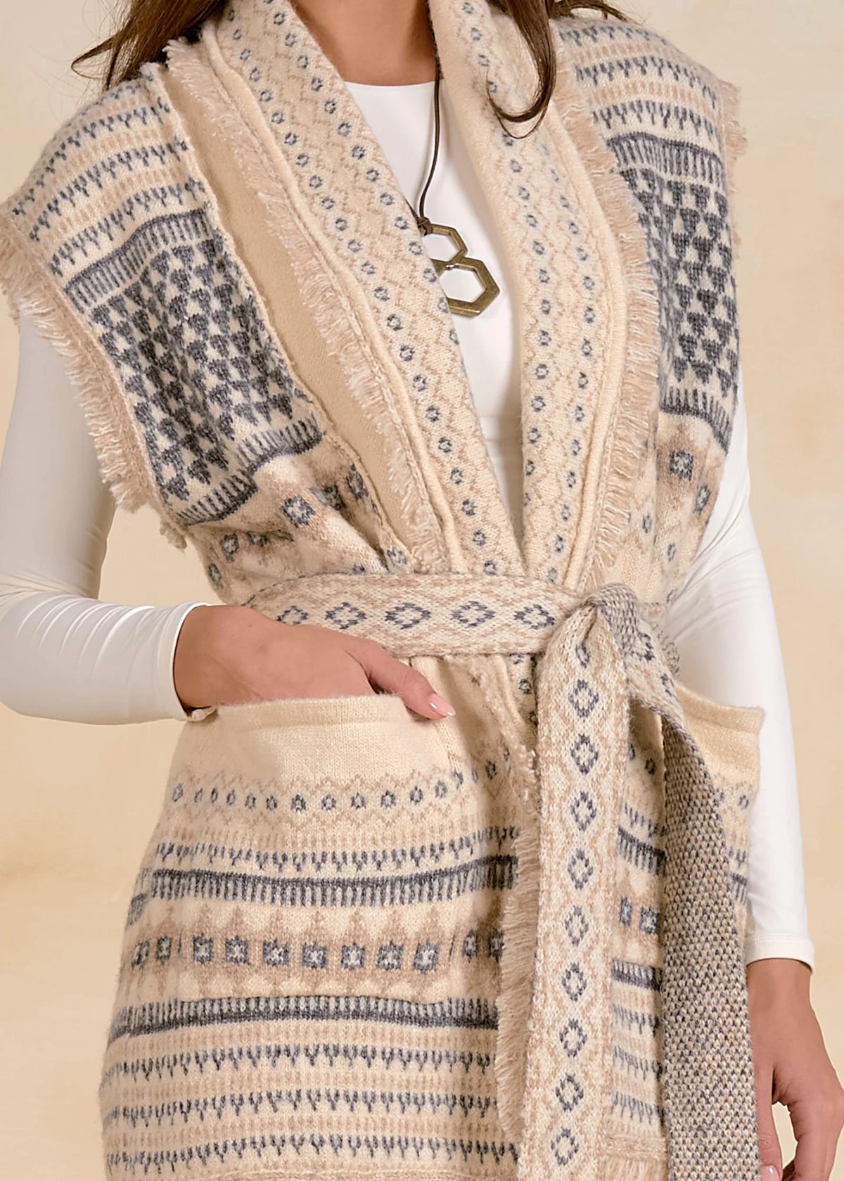 Sleeveless Cardigan Sweater