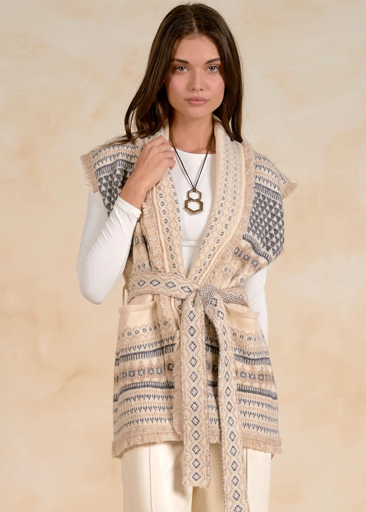 Sleeveless Cardigan Sweater