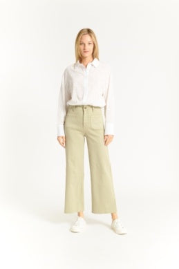 HIGH RISE PATCH POCKET WIDE LEG