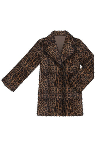 Collared Faux Fur Coat
