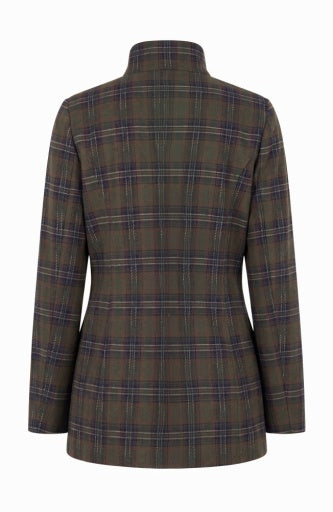 Funnel Neck Field Jacket - olive multi