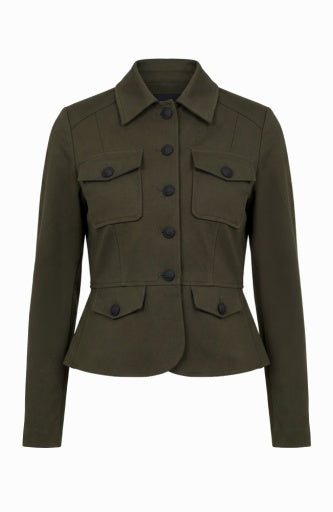 Peplum Jacket - hunter green