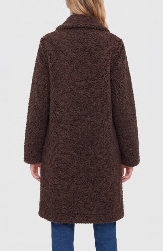 Double Breasted Coat - teddy brown