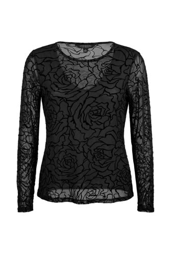 Long Sleeve Layered Knit Top with V Detail