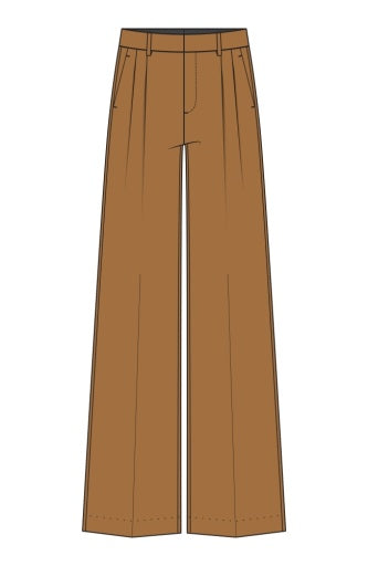 Brooke High-Rise Wide Leg Trouser 31" Inseam - rich camel