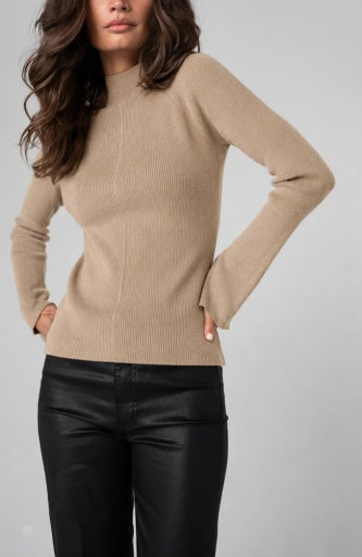 Long Sleeve Turtleneck Sweater - hrvst khki mlng