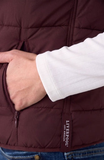 Sleeveless Reversible Zip Front Quilted Sweater Vest
