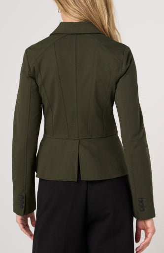 Peplum Jacket - hunter green