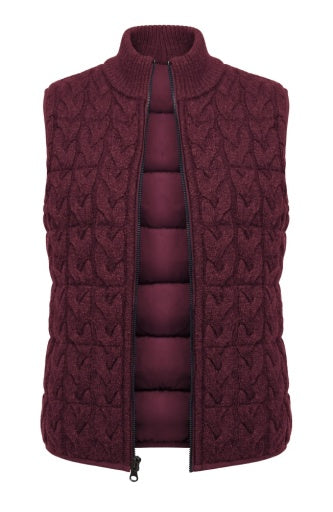 Sleeveless Reversible Zip Front Quilted Sweater Vest