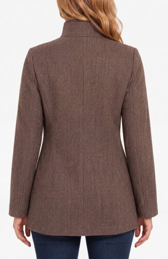 Funnel Neck Field Jacket - chestnut