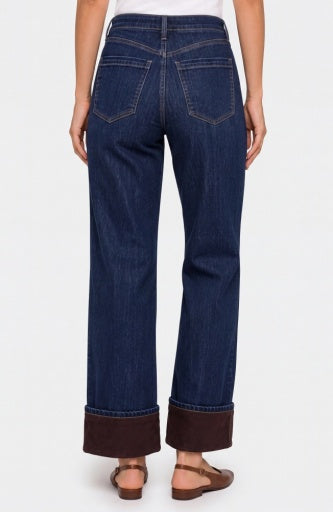 Kennedy High-Rise Straight W Velvet Cuff 30' Inseam - mystic pond
