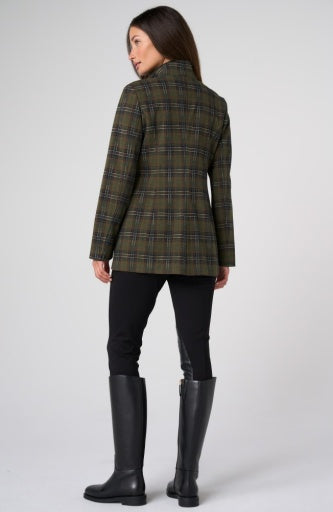 Funnel Neck Field Jacket - olive multi