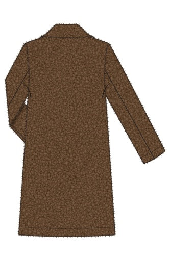 Double Breasted Coat - teddy brown
