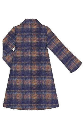 Swing Coat - navy multi