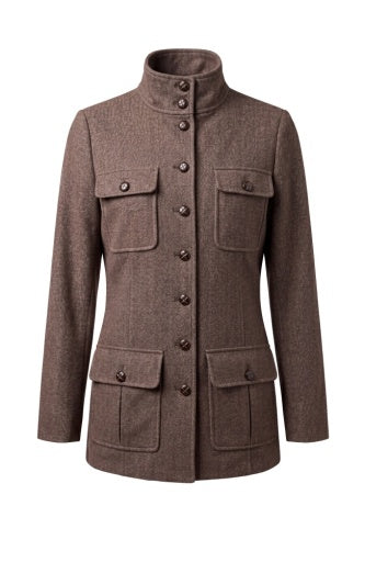 Funnel Neck Field Jacket - chestnut