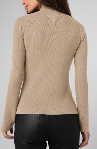 Long Sleeve Turtleneck Sweater - hrvst khki mlng