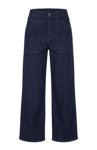 Stride High-Rise Wide Leg With Trapunto Patch Pocket 32' - empire blue