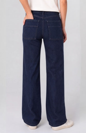 Stride High-Rise Wide Leg With Trapunto Patch Pocket 32' - empire blue