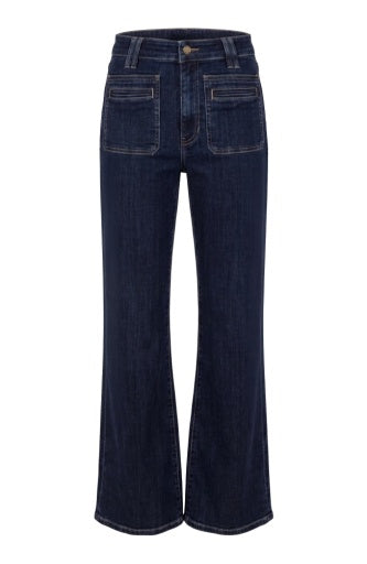 Hannah Flare W Vtg Patch Pockets 28' Inseam - collegiate blue
