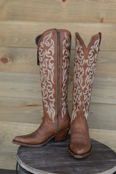 Mossil Tan Western Boots