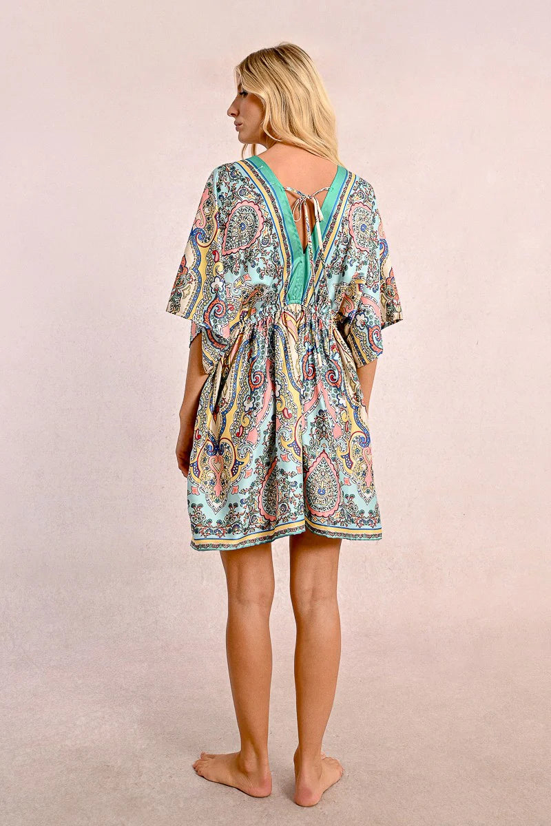 LAB156DE Short Kimono Style Dress