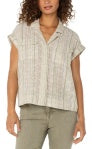 Sleeveless dolman camp shirt