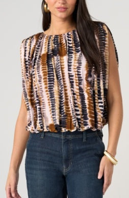Sleeveless Draped Knit Top