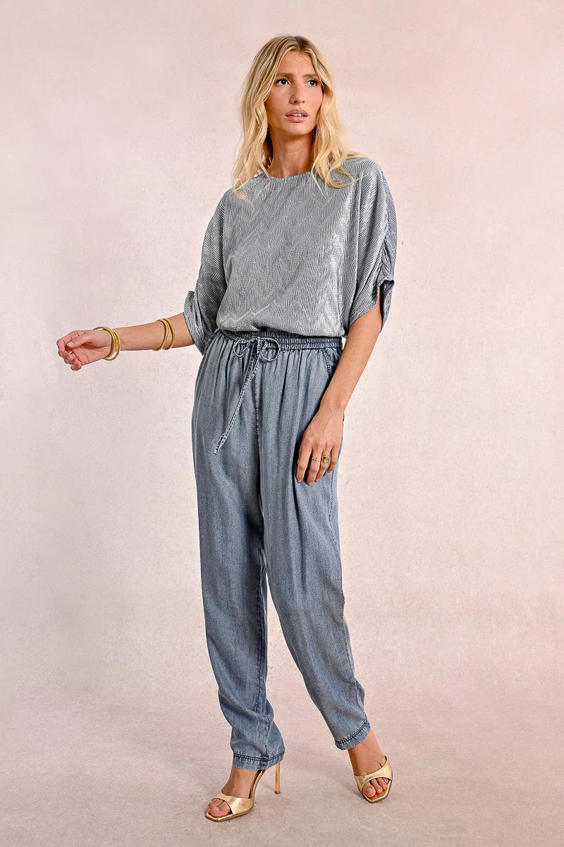 Z626DE Tencel Jogger Pants