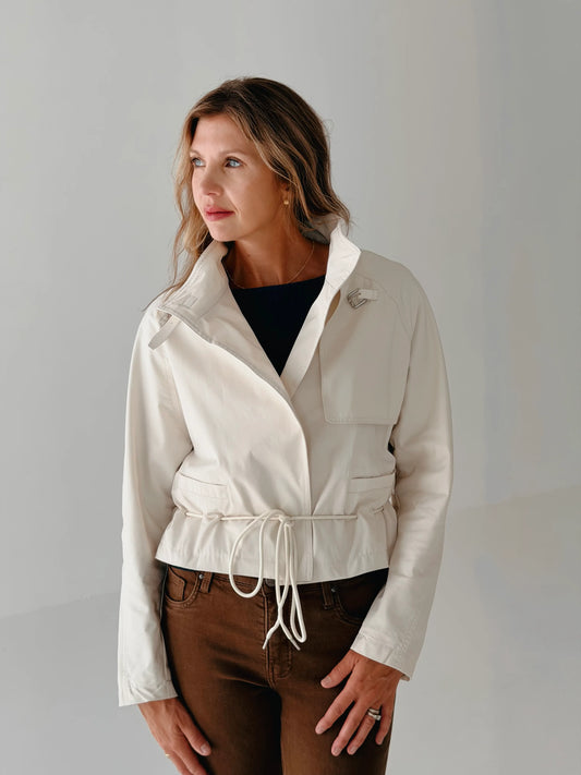 Tie Waist Jacket - Cream