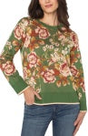 Long sleeve crew neck - green multi floral
