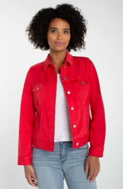 Classic Jean Jacket- Cherry Red