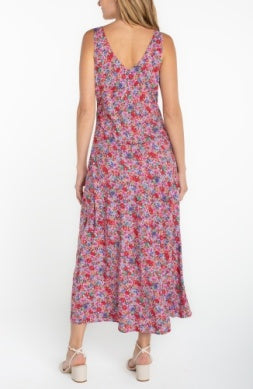Sleeveless Ruffle Frt Maxi Dress