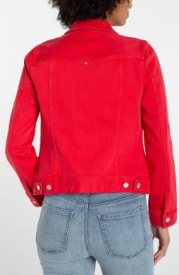 Classic Jean Jacket- Cherry Red