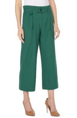 Belted Paperbag Wide Leg Crop Serpentine