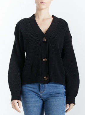T0078 Chunky Cardigan Black