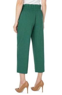 Belted Paperbag Wide Leg Crop Serpentine