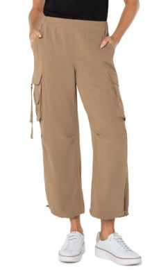 cinch hem pullon parachute cargo pant