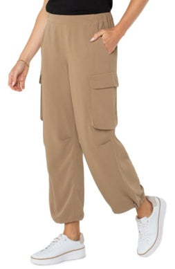 cinch hem pullon parachute cargo pant