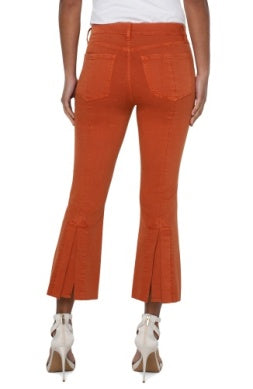 Gia Glider Crop Flare Orange Rust