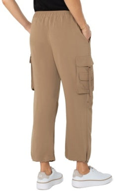 cinch hem pullon parachute cargo pant