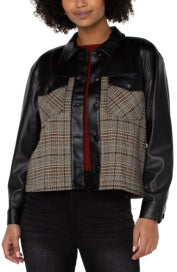 Shirt Jacket Blck/Tan