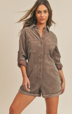 AD391316 Washed Corduroy Romper