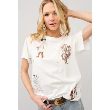 Western motif t shirt