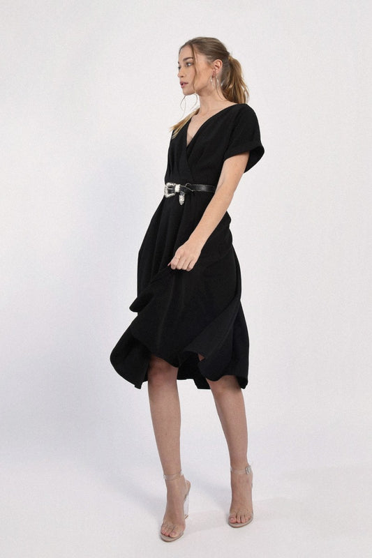 TS112BP Woven Dress Black