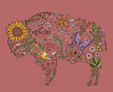 MTN GRL Floral Bison Tee